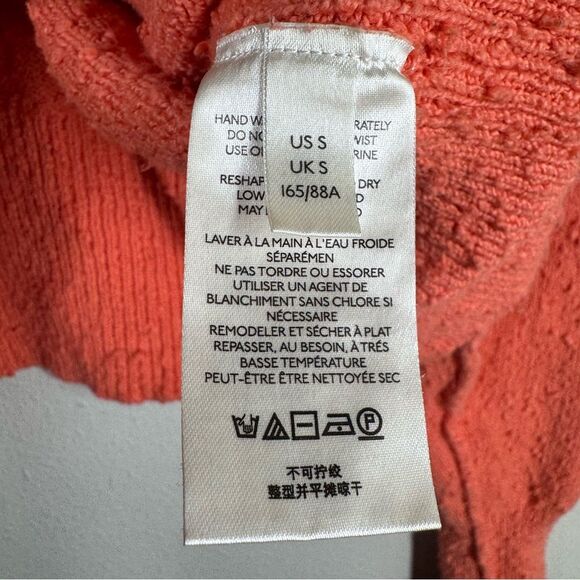 Free People Found My Friend Oversized Cardigan Sweater Coral Button Up Small - Picture 5 of 7